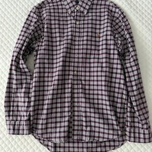 Ralph Lauren Purple and White Plaid Button-Down Shirt
